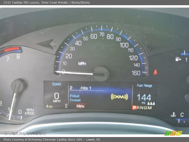 Silver Coast Metallic / Ebony/Ebony 2015 Cadillac SRX Luxury