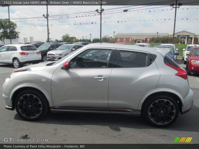 Brilliant Silver / NISMO Black/Gray Trim 2013 Nissan Juke NISMO AWD