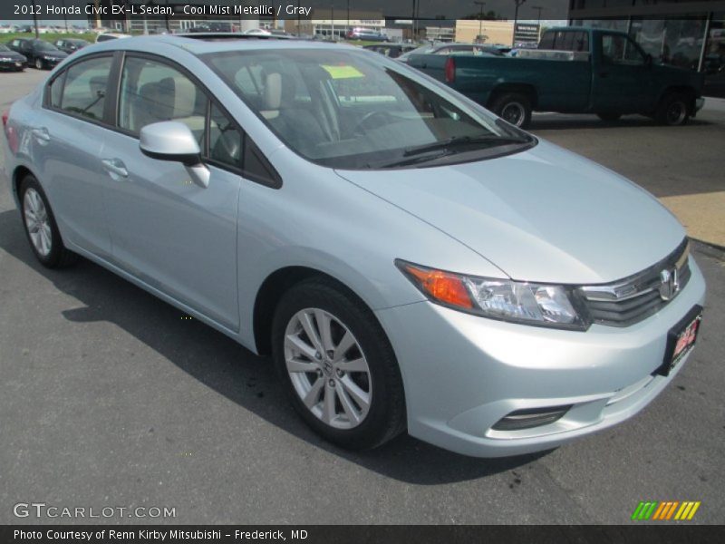 Cool Mist Metallic / Gray 2012 Honda Civic EX-L Sedan