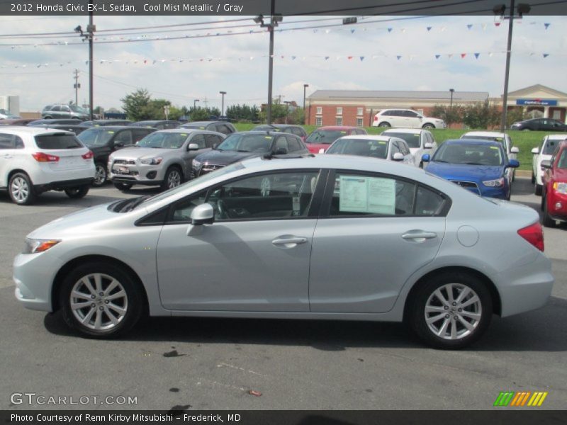 Cool Mist Metallic / Gray 2012 Honda Civic EX-L Sedan