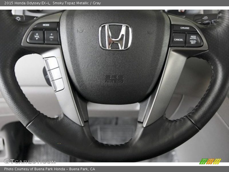 Smoky Topaz Metallic / Gray 2015 Honda Odyssey EX-L
