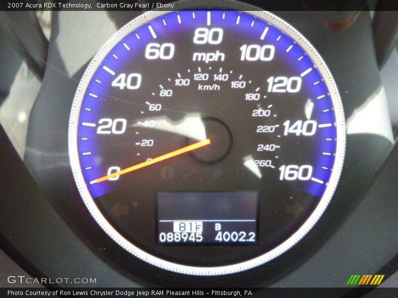 Carbon Gray Pearl / Ebony 2007 Acura RDX Technology