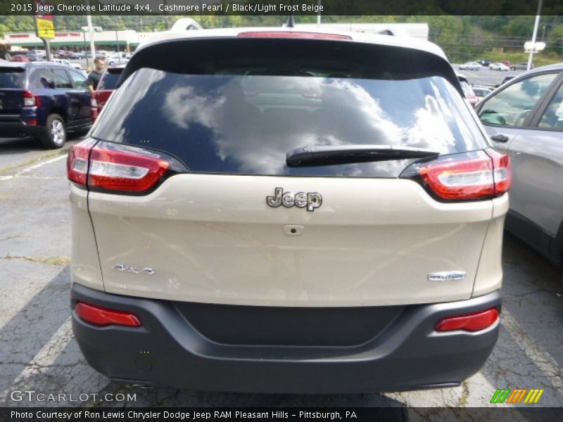 Cashmere Pearl / Black/Light Frost Beige 2015 Jeep Cherokee Latitude 4x4