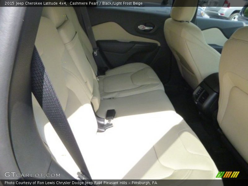 Cashmere Pearl / Black/Light Frost Beige 2015 Jeep Cherokee Latitude 4x4