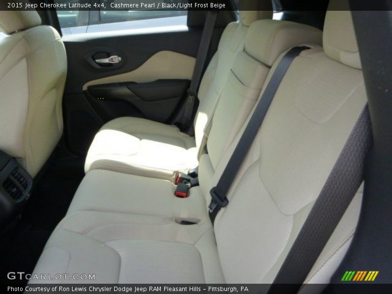 Cashmere Pearl / Black/Light Frost Beige 2015 Jeep Cherokee Latitude 4x4