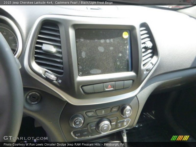 Cashmere Pearl / Black/Light Frost Beige 2015 Jeep Cherokee Latitude 4x4