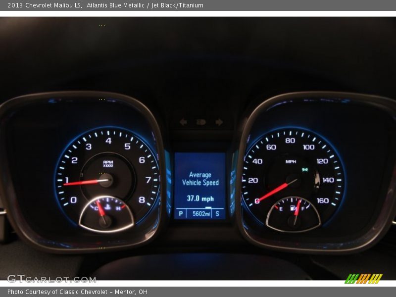 Atlantis Blue Metallic / Jet Black/Titanium 2013 Chevrolet Malibu LS