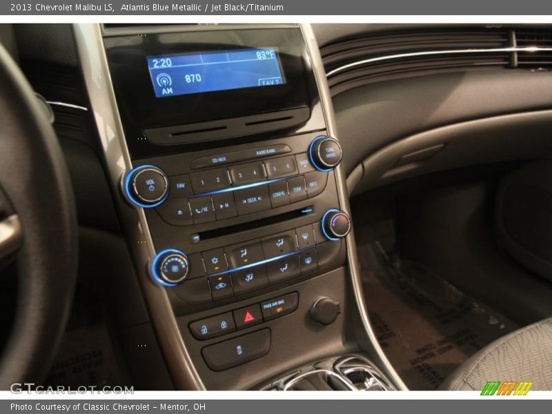 Atlantis Blue Metallic / Jet Black/Titanium 2013 Chevrolet Malibu LS