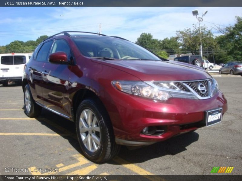 Merlot / Beige 2011 Nissan Murano SL AWD
