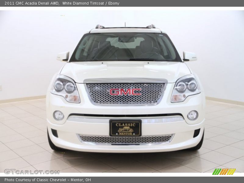 White Diamond Tintcoat / Ebony 2011 GMC Acadia Denali AWD