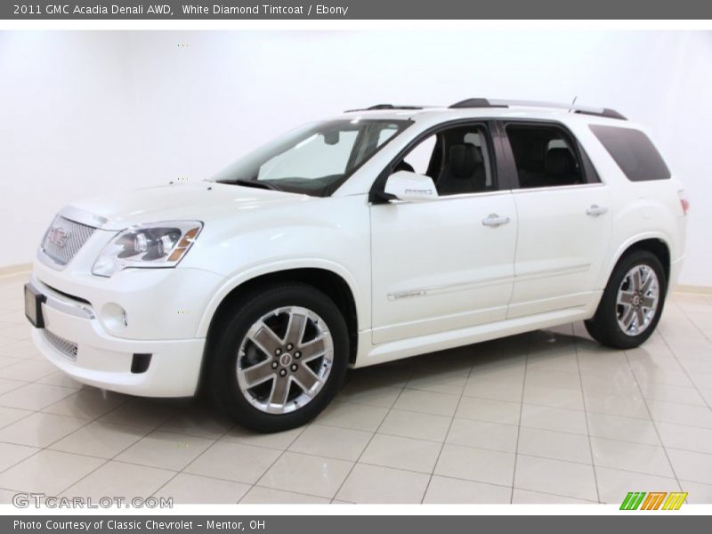 White Diamond Tintcoat / Ebony 2011 GMC Acadia Denali AWD