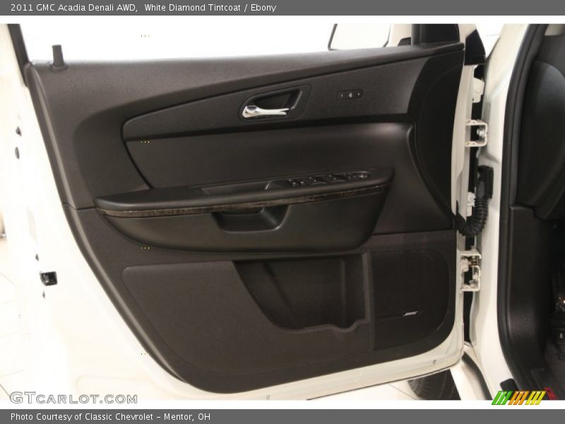 White Diamond Tintcoat / Ebony 2011 GMC Acadia Denali AWD