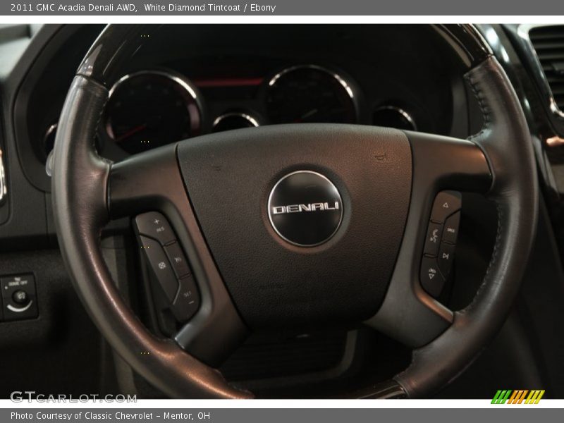 White Diamond Tintcoat / Ebony 2011 GMC Acadia Denali AWD