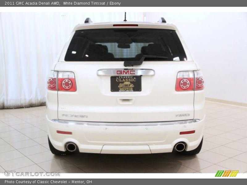 White Diamond Tintcoat / Ebony 2011 GMC Acadia Denali AWD