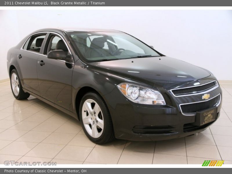 Black Granite Metallic / Titanium 2011 Chevrolet Malibu LS