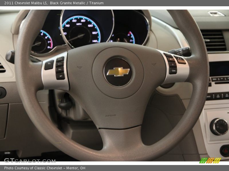 Black Granite Metallic / Titanium 2011 Chevrolet Malibu LS