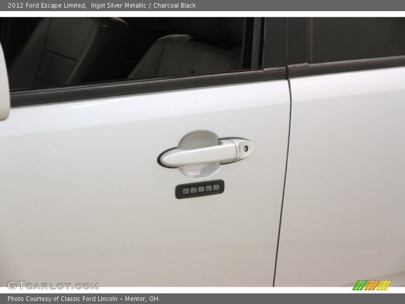Ingot Silver Metallic / Charcoal Black 2012 Ford Escape Limited