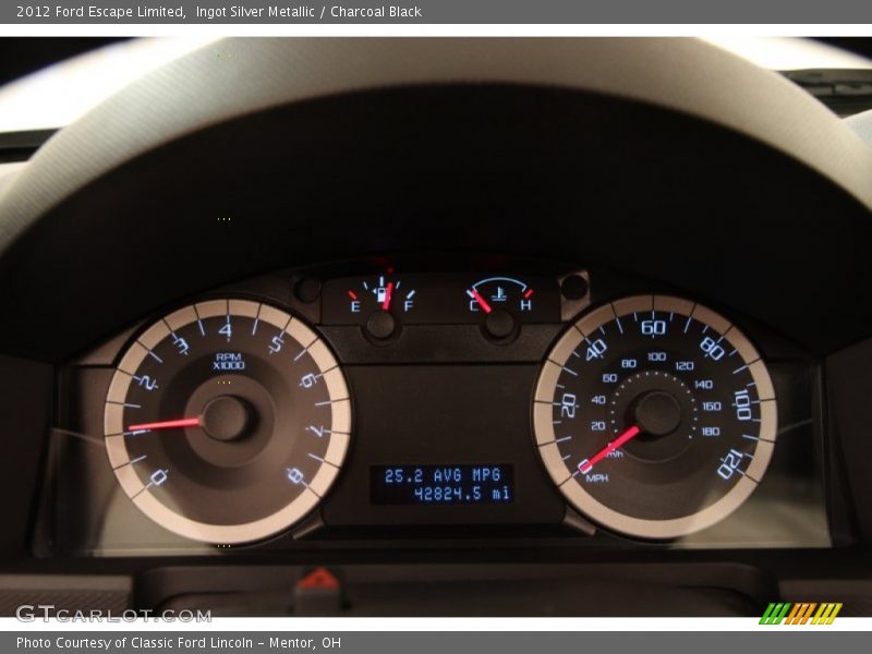 Ingot Silver Metallic / Charcoal Black 2012 Ford Escape Limited