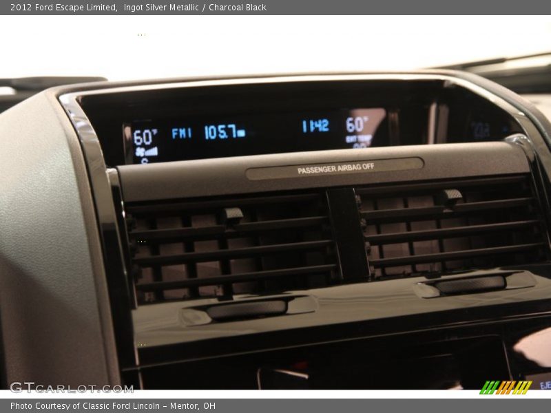 Ingot Silver Metallic / Charcoal Black 2012 Ford Escape Limited
