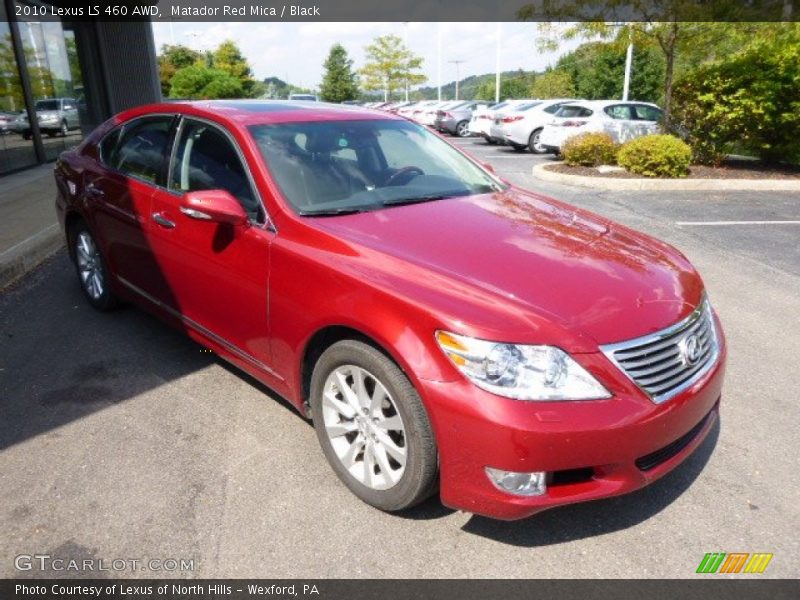 Matador Red Mica / Black 2010 Lexus LS 460 AWD
