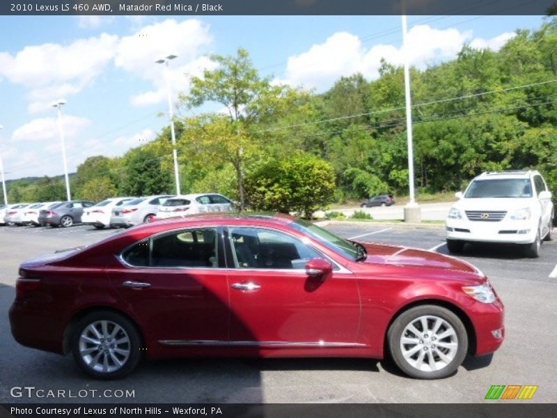 Matador Red Mica / Black 2010 Lexus LS 460 AWD