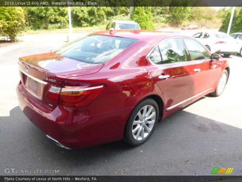 Matador Red Mica / Black 2010 Lexus LS 460 AWD