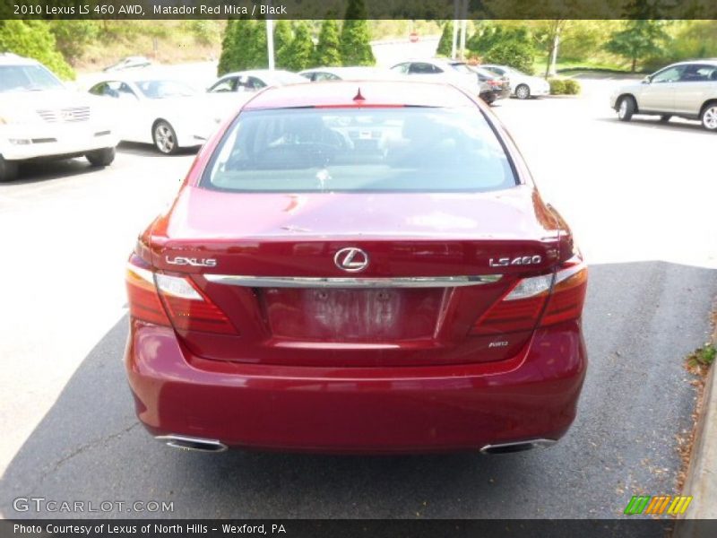 Matador Red Mica / Black 2010 Lexus LS 460 AWD