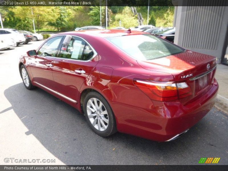Matador Red Mica / Black 2010 Lexus LS 460 AWD