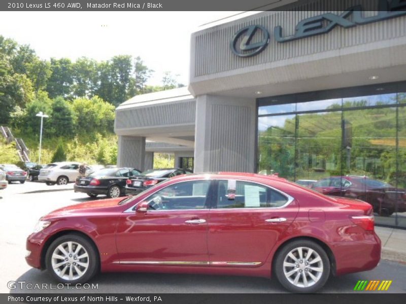 Matador Red Mica / Black 2010 Lexus LS 460 AWD