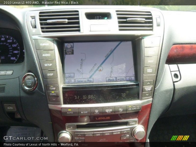 Matador Red Mica / Black 2010 Lexus LS 460 AWD