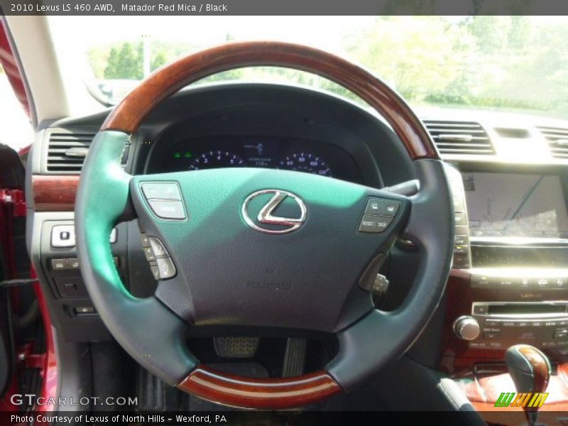 Matador Red Mica / Black 2010 Lexus LS 460 AWD