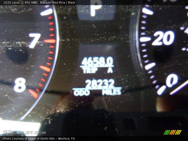 Matador Red Mica / Black 2010 Lexus LS 460 AWD