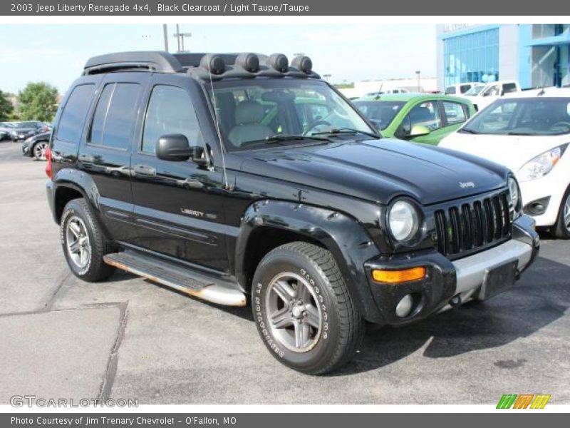 Black Clearcoat / Light Taupe/Taupe 2003 Jeep Liberty Renegade 4x4