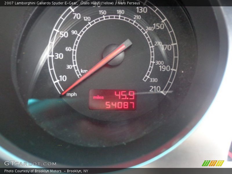 Giallo Halys (Yellow) / Nero Perseus 2007 Lamborghini Gallardo Spyder E-Gear
