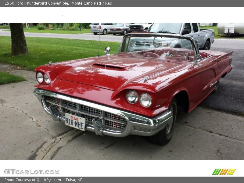 Monte Carlo Red / Red 1960 Ford Thunderbird Convertible