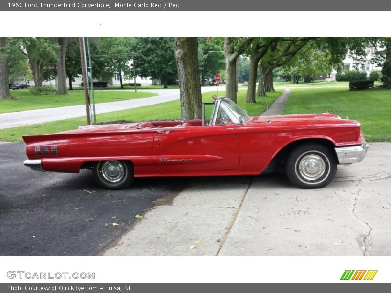 Monte Carlo Red / Red 1960 Ford Thunderbird Convertible