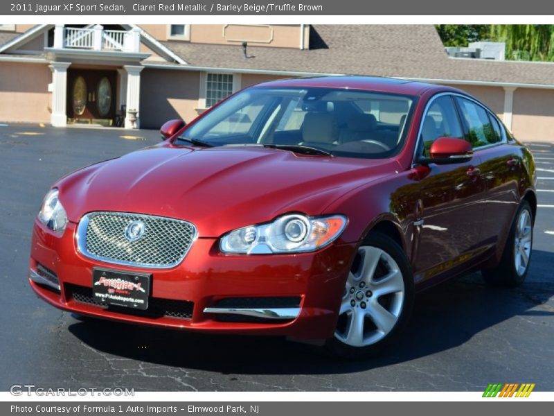 Claret Red Metallic / Barley Beige/Truffle Brown 2011 Jaguar XF Sport Sedan