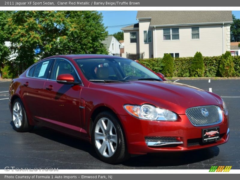 Claret Red Metallic / Barley Beige/Truffle Brown 2011 Jaguar XF Sport Sedan