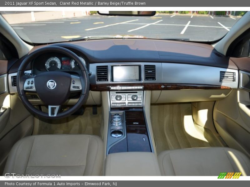 Claret Red Metallic / Barley Beige/Truffle Brown 2011 Jaguar XF Sport Sedan