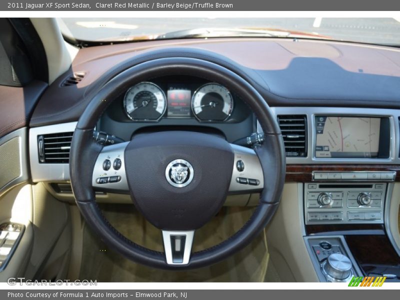 Claret Red Metallic / Barley Beige/Truffle Brown 2011 Jaguar XF Sport Sedan