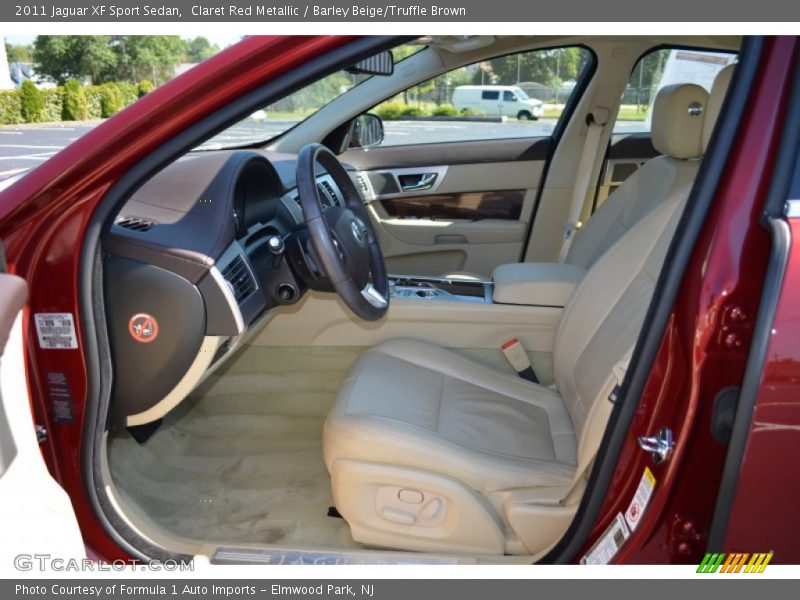 Claret Red Metallic / Barley Beige/Truffle Brown 2011 Jaguar XF Sport Sedan