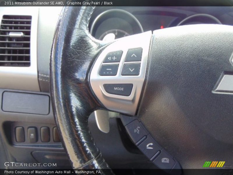 Graphite Gray Pearl / Black 2011 Mitsubishi Outlander SE AWD