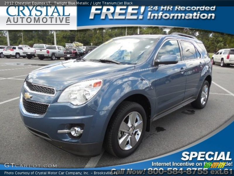 Twilight Blue Metallic / Light Titanium/Jet Black 2012 Chevrolet Equinox LT