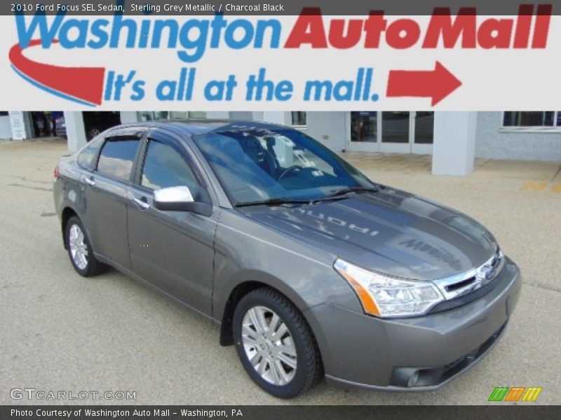 Sterling Grey Metallic / Charcoal Black 2010 Ford Focus SEL Sedan
