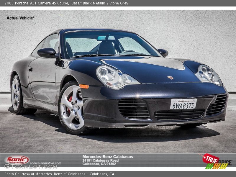 Basalt Black Metallic / Stone Grey 2005 Porsche 911 Carrera 4S Coupe