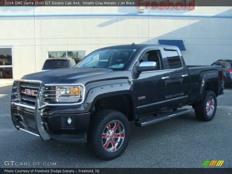 Stealth Gray Metallic / Jet Black 2014 GMC Sierra 1500 SLT Double Cab 4x4