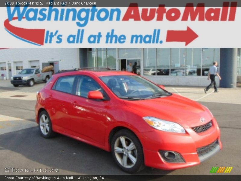 Radiant Red / Dark Charcoal 2009 Toyota Matrix S