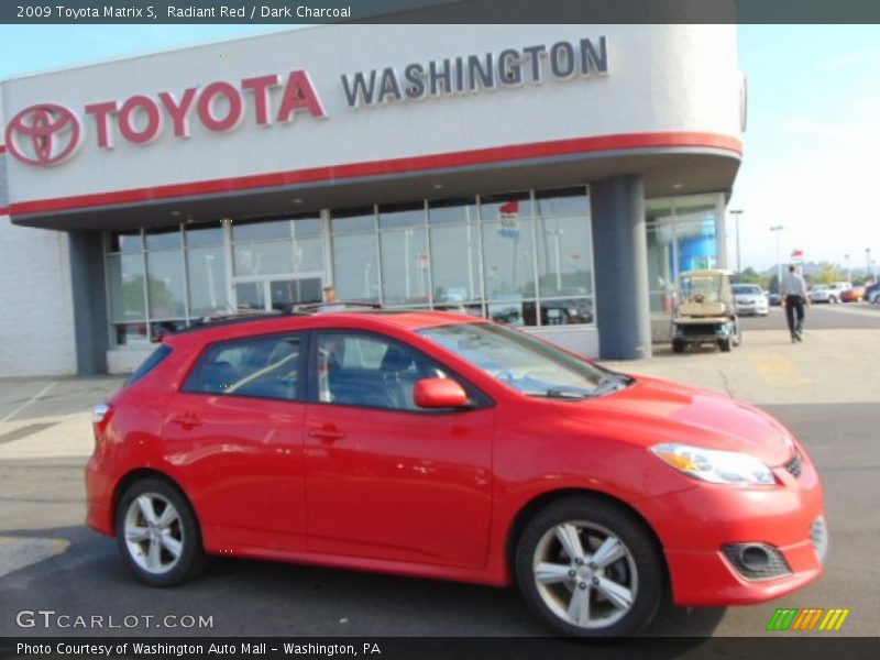 Radiant Red / Dark Charcoal 2009 Toyota Matrix S