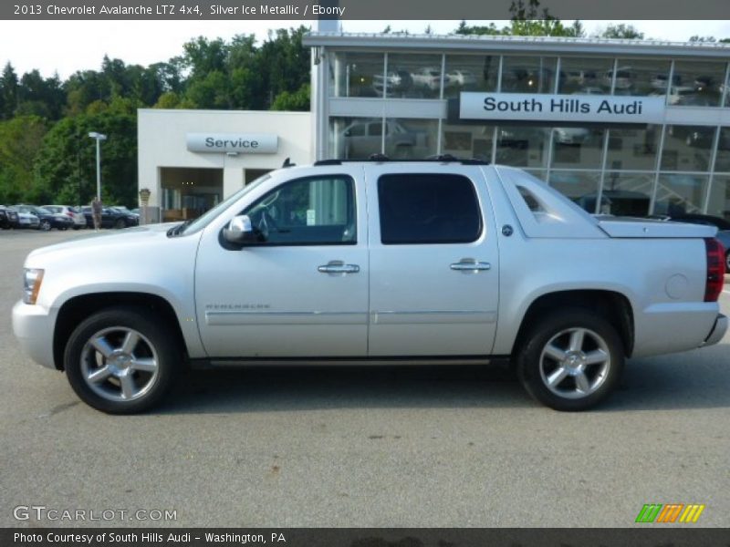 Silver Ice Metallic / Ebony 2013 Chevrolet Avalanche LTZ 4x4