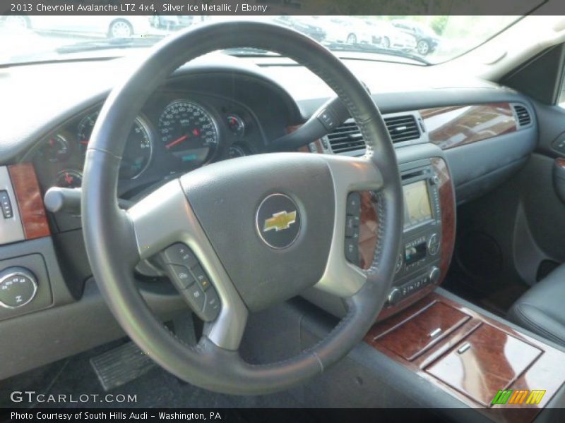 Silver Ice Metallic / Ebony 2013 Chevrolet Avalanche LTZ 4x4